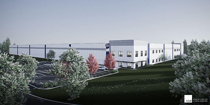 새로운 Swagelok 유통 센터의 렌더링 모습