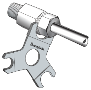 Use the FK gap inspection gauge to ensure that the fitting has been sufficiently tightened