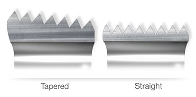 comparing straight and tapered threads