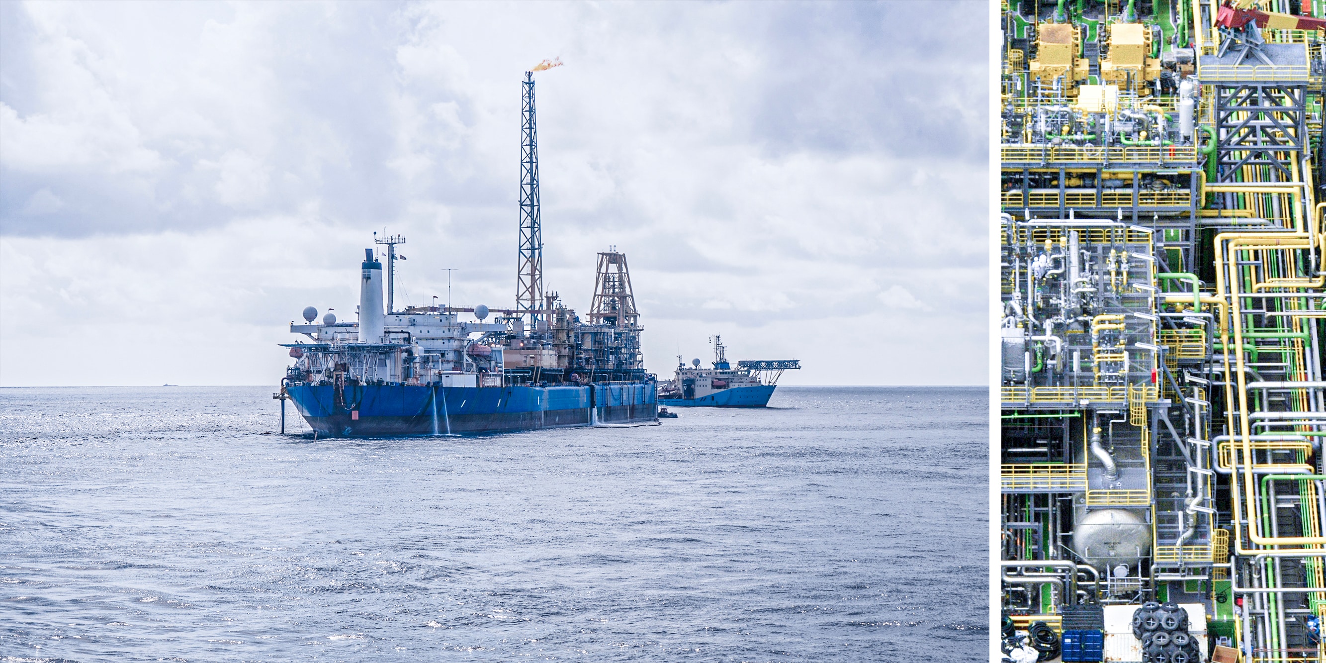 A small-bore fluid system on a floating production storage and offloading (FPSO) vessel