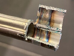 通过焊缝颜色，可以看出焊缝的氧化情况。