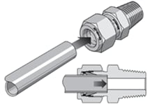 Tube Fitting Installation: insert the tube into the fitting