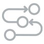 Icon representing the green hydrogen production process 