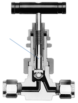 Cutaway of a needle valve