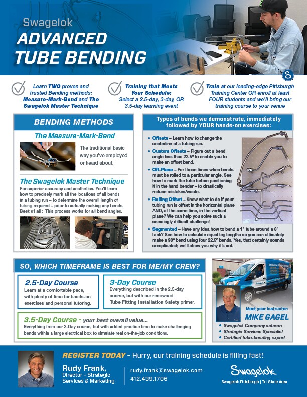 Advanced Tube Bending flyer - revised 2025