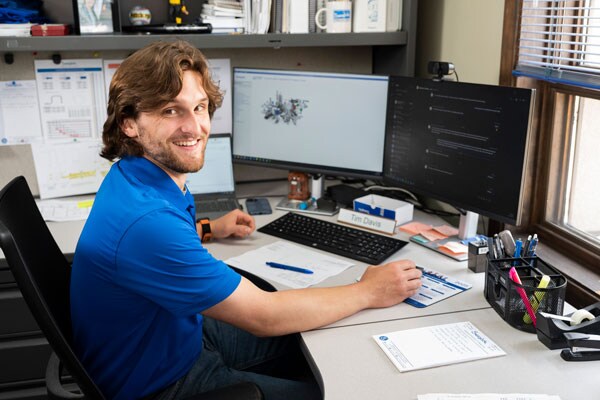 Tim Davis on the job