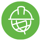 Icon indicating global construction project services