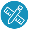 Icon indicating fluid system design and assembly services