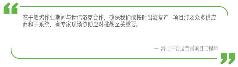 一家海上平台运营商谈世伟洛克如何帮助其项目按时按预算推进的引述