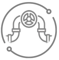 Midstream oil and gas icon: transportation and storage