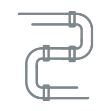 Oil and gas pipeline icon