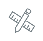Pencil and ruler icon